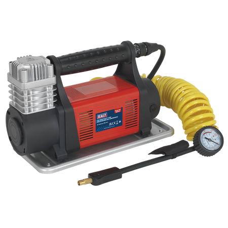 Sealey MAC07 12V Heavy-Duty Tyre Inflator/Mini Air Compressor