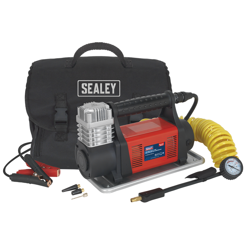 Sealey MAC07 12V Heavy-Duty Tyre Inflator/Mini Air Compressor