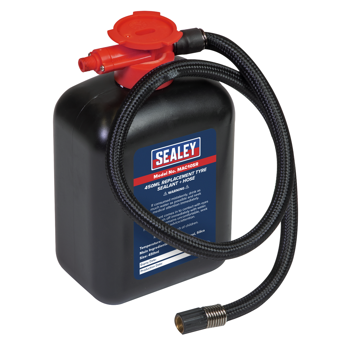 Sealey MAC10SR 450ml Replacement Tyre Sealant & Hose