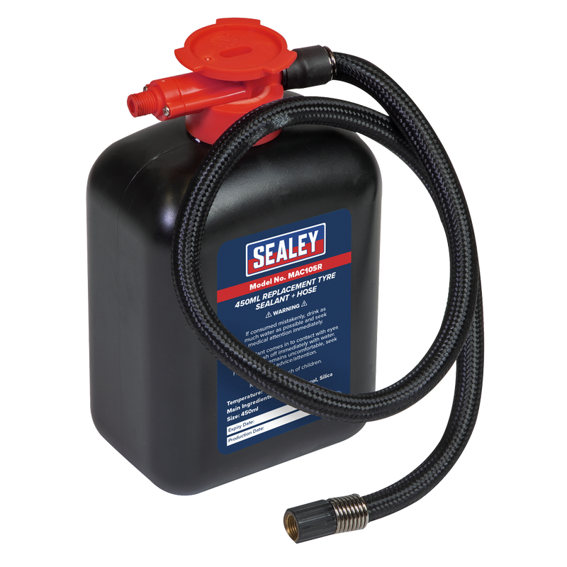 Sealey MAC10SR 450ml Replacement Tyre Sealant & Hose