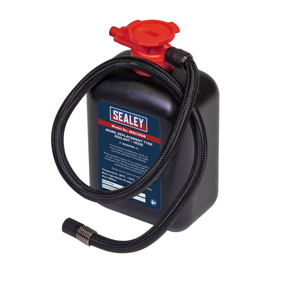 Sealey MAC10SR 450ml Replacement Tyre Sealant & Hose