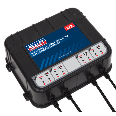 Sealey MBC420 8A (4 x 2A) 6/12V Four Bank Auto Maintenance Charger