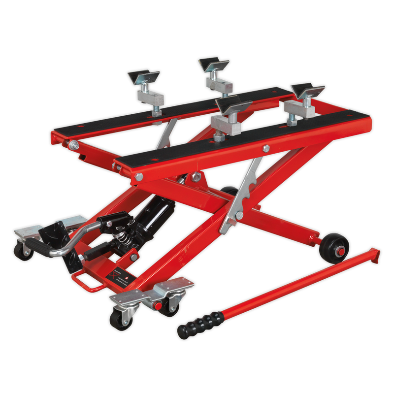 Sealey MC4500 500kg Scissor Motorcycle Lift with Frame Supports