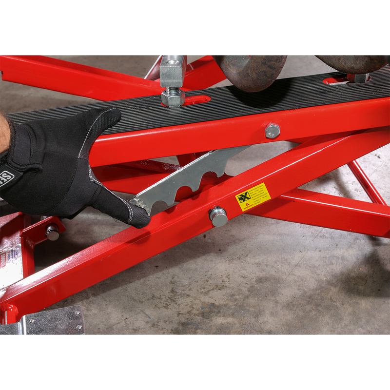Sealey MC4500 500kg Scissor Motorcycle Lift with Frame Supports