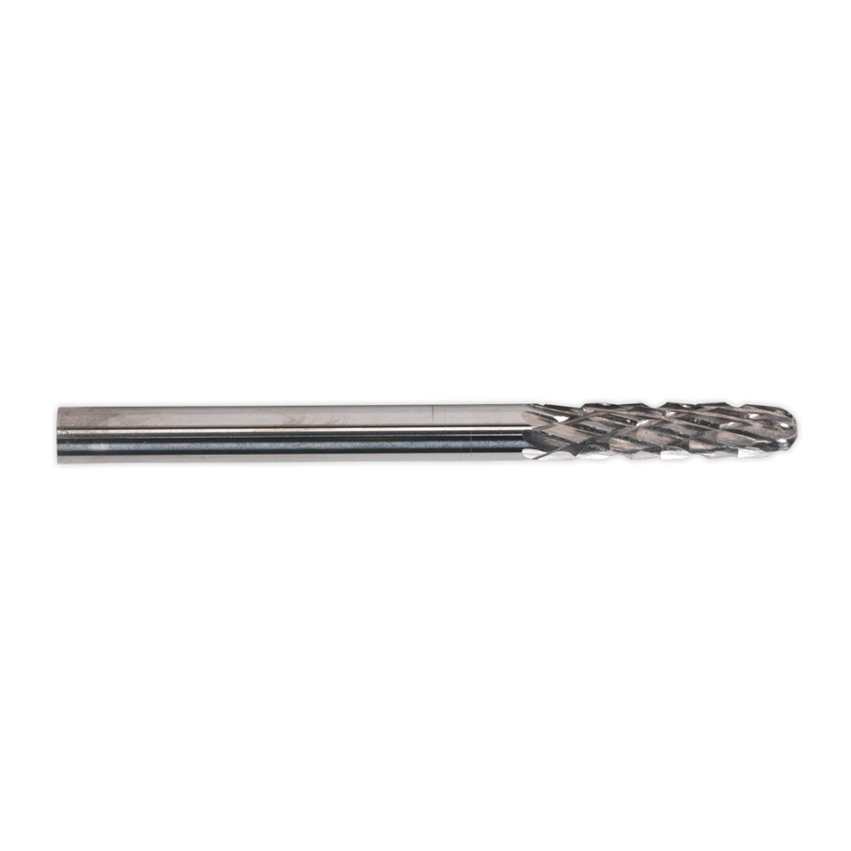 Sealey MCB002 3mm Micro Carbide Burr Ball Nose Cylinder - Pack of 3