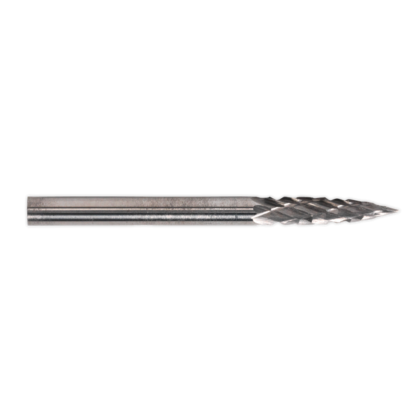 Sealey MCB005 3mm Micro Carbide Burr Pointed Tree - Pack of 3