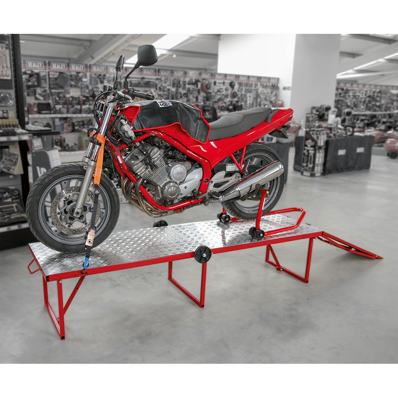 Sealey MCW360 360kg Motorcycle Portable Folding Workbench/Pit Table