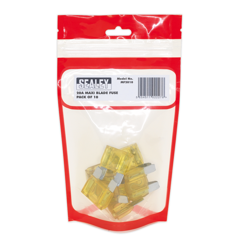 Sealey MF2010 20A Automotive MAXI Blade Fuse - Pack of 10