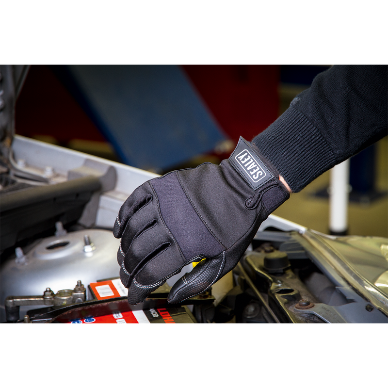 Sealey MG798L Light Palm Tactouch Mechanic's Gloves - Large