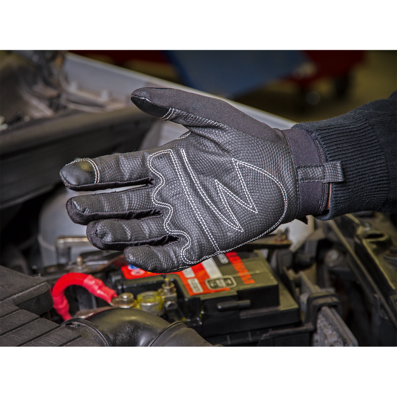 Sealey MG798L Light Palm Tactouch Mechanic's Gloves - Large