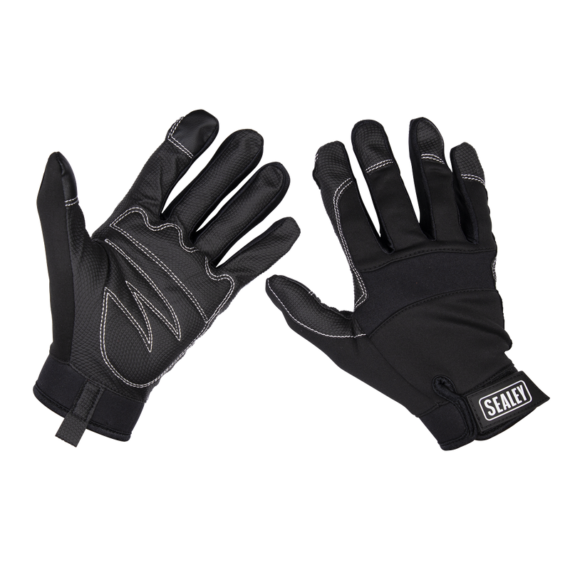 Sealey MG798L Light Palm Tactouch Mechanic's Gloves - Large
