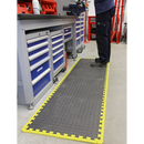 Sealey MIC1218Y3 1240 x 1825mm Interlocking EVA Foam Workshop Mat Set with Hi-Vis Edges
