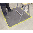 Sealey MIC1218Y3 1240 x 1825mm Interlocking EVA Foam Workshop Mat Set with Hi-Vis Edges