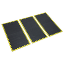 Sealey MIC1218Y3 1240 x 1825mm Interlocking EVA Foam Workshop Mat Set with Hi-Vis Edges