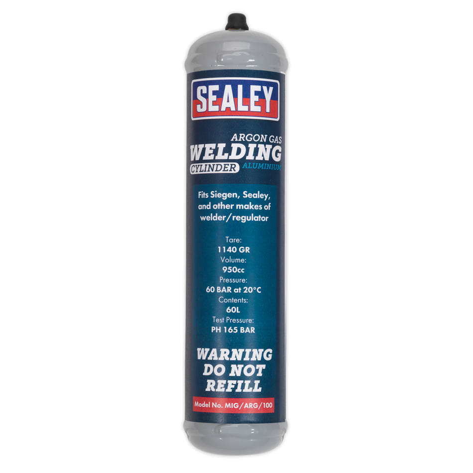 Sealey MIG/ARG/100 60L Disposable Gas Cylinder - Argon