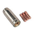 Sealey MIG953 Conical Nozzle x 1 Contact Tip 0.6mm x 3 MB14