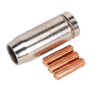 Sealey MIG954 Conical Nozzle x 1 Contact Tip 0.8mm x 3 MB14