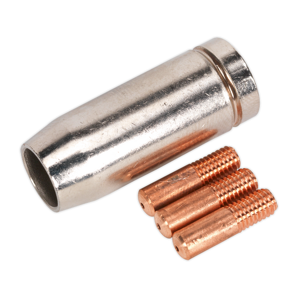 Sealey MIG954 Conical Nozzle x 1 Contact Tip 0.8mm x 3 MB14