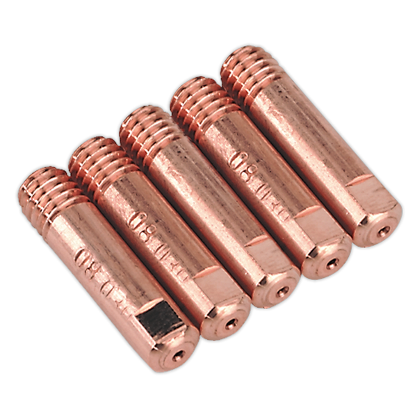 Sealey MIG957 Contact Tip 0.8mm MB15 - Pack of 5