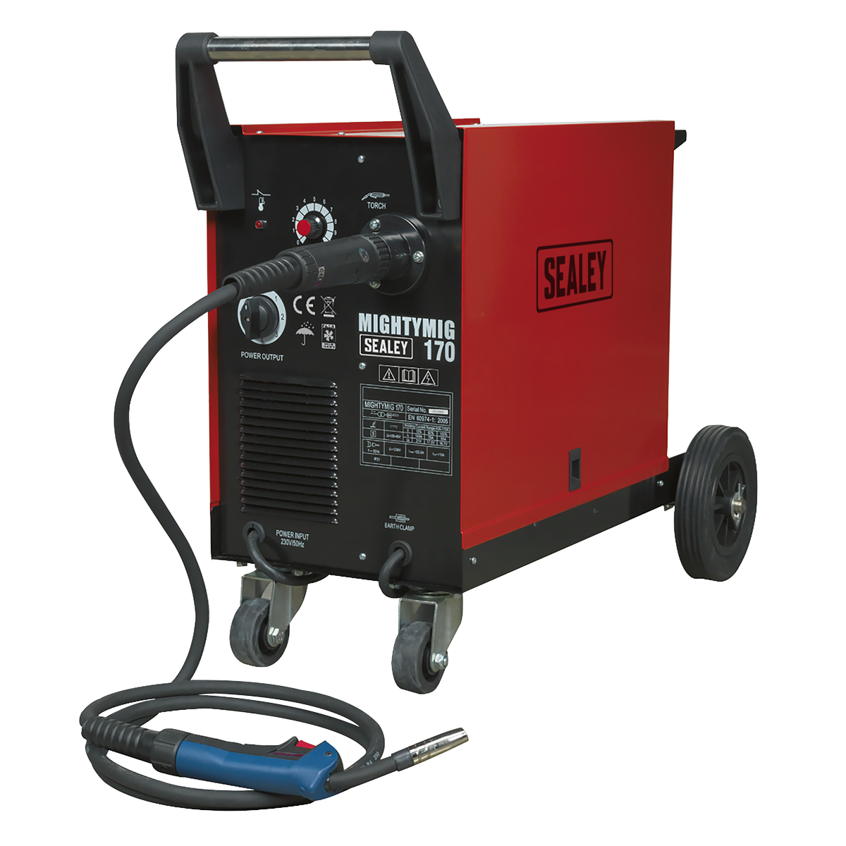 Sealey MIGHTYMIG170 170A Professional Gas/No-Gas MIG Welder with Euro Torch