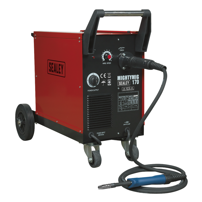 Sealey MIGHTYMIG170 170A Professional Gas/No-Gas MIG Welder with Euro Torch