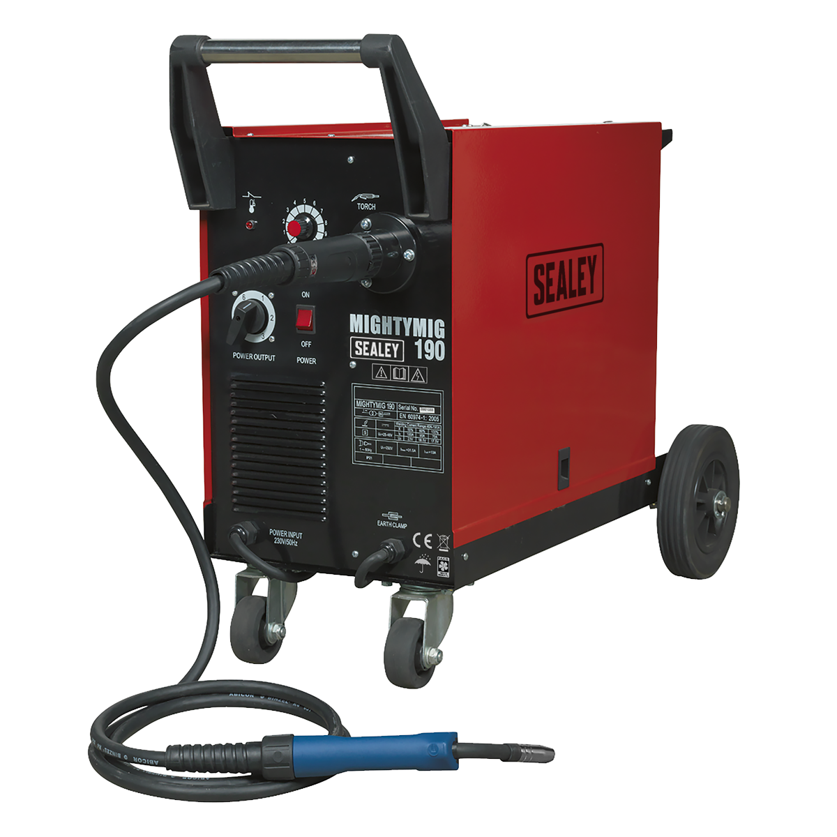 Sealey MIGHTYMIG190 190A Professional Gas/No-Gas MIG Welder with Euro Torch