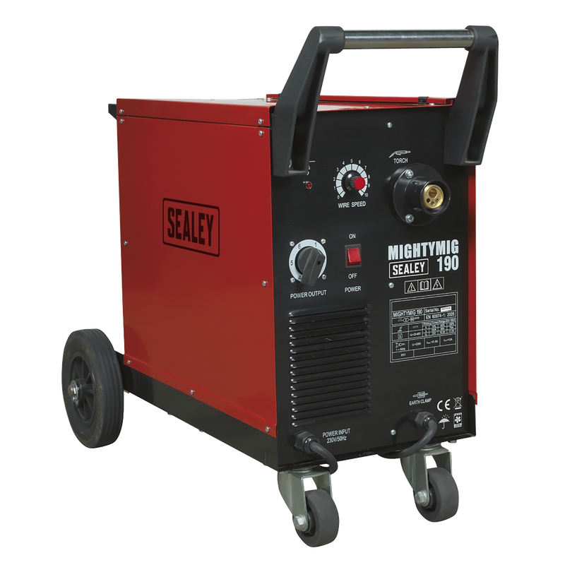 Sealey MIGHTYMIG190 190A Professional Gas/No-Gas MIG Welder with Euro Torch