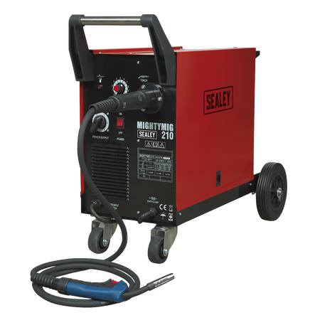 Sealey MIGHTYMIG210 210A Professional Gas/No-Gas MIG Welder with Euro Torch