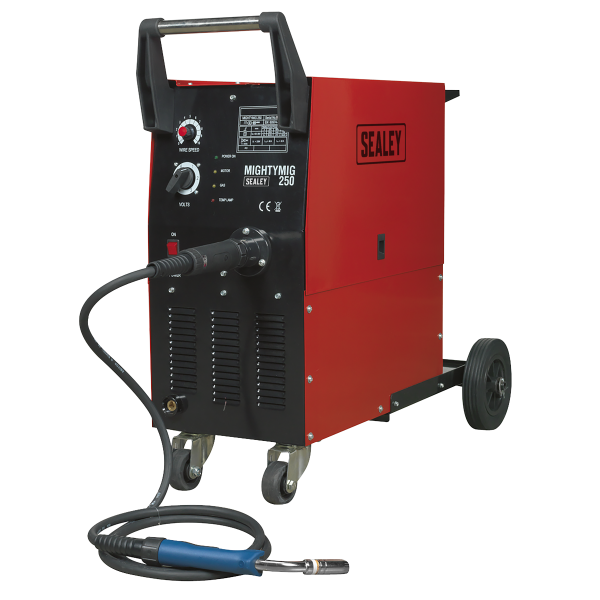 Sealey MIGHTYMIG250 250Amp Professional Gas/No-Gas MIG Welder with Euro Torch