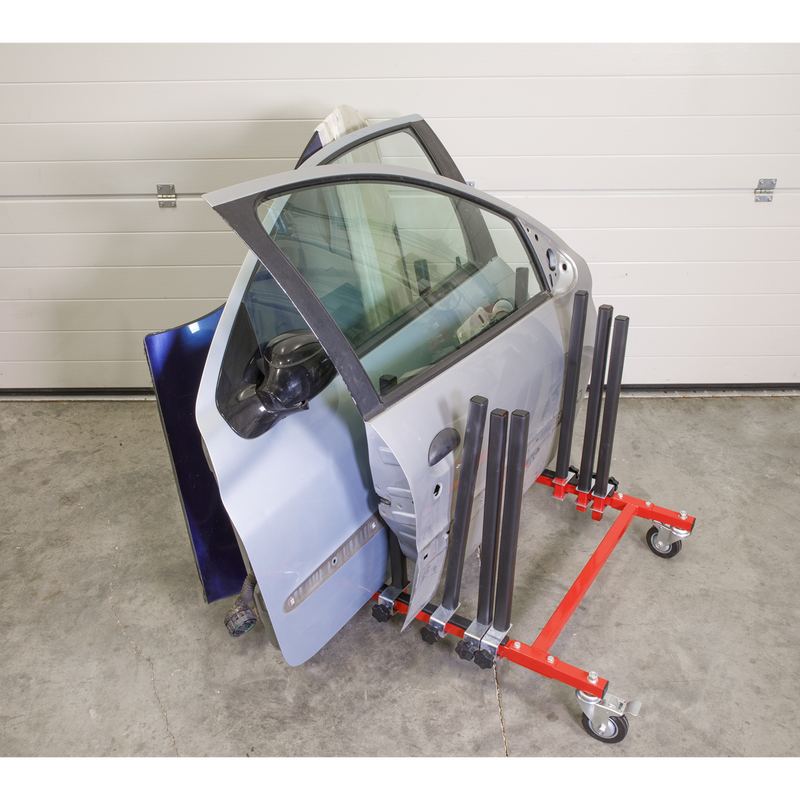 Sealey MK76 Mobile Panel Storage Rack Holds 5 Panels