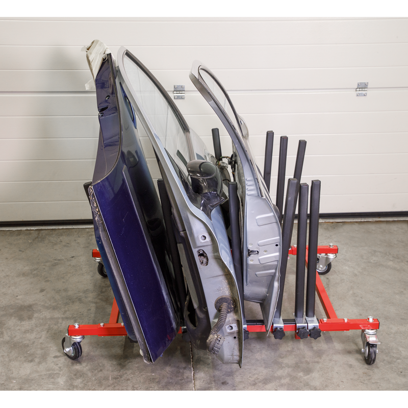 Sealey MK76 Mobile Panel Storage Rack Holds 5 Panels