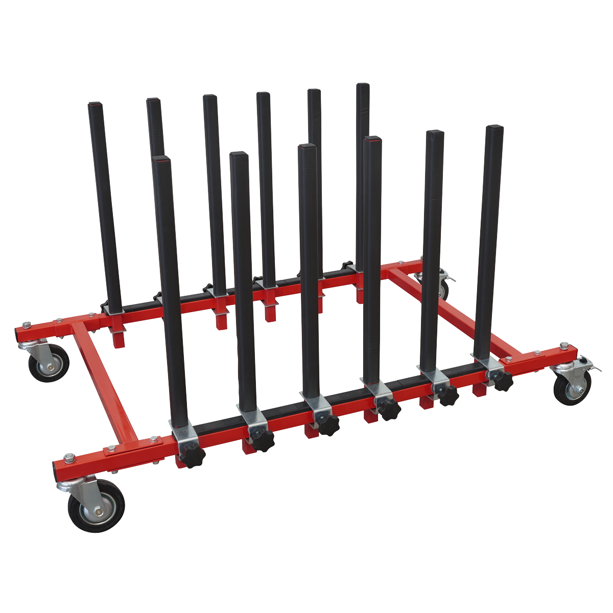 Sealey MK76 Mobile Panel Storage Rack Holds 5 Panels
