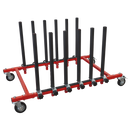 Sealey MK76 Mobile Panel Storage Rack Holds 5 Panels