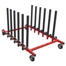 Sealey MK76 Mobile Panel Storage Rack Holds 5 Panels