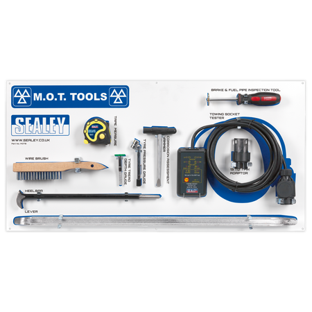 Sealey MOTBKIT MOT Tool Board with Tools