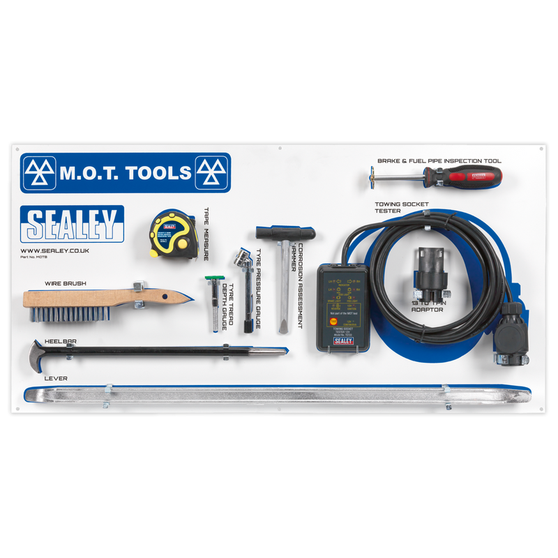 Sealey MOTBKIT MOT Tool Board with Tools