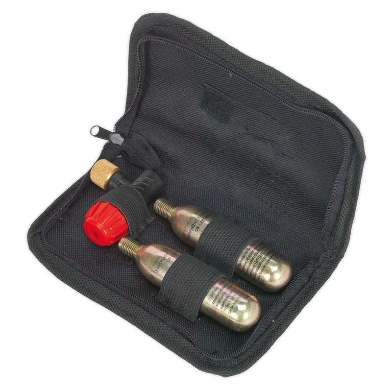 Sealey MS087 Motorcycle CO2 Emergency Tyre Inflator Kit