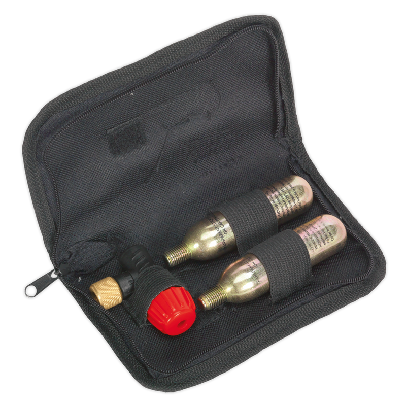Sealey MS087 Motorcycle CO2 Emergency Tyre Inflator Kit