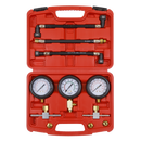 Sealey MS100 3pc Motorcycle Compression & Fuel Pressure Gauge Set