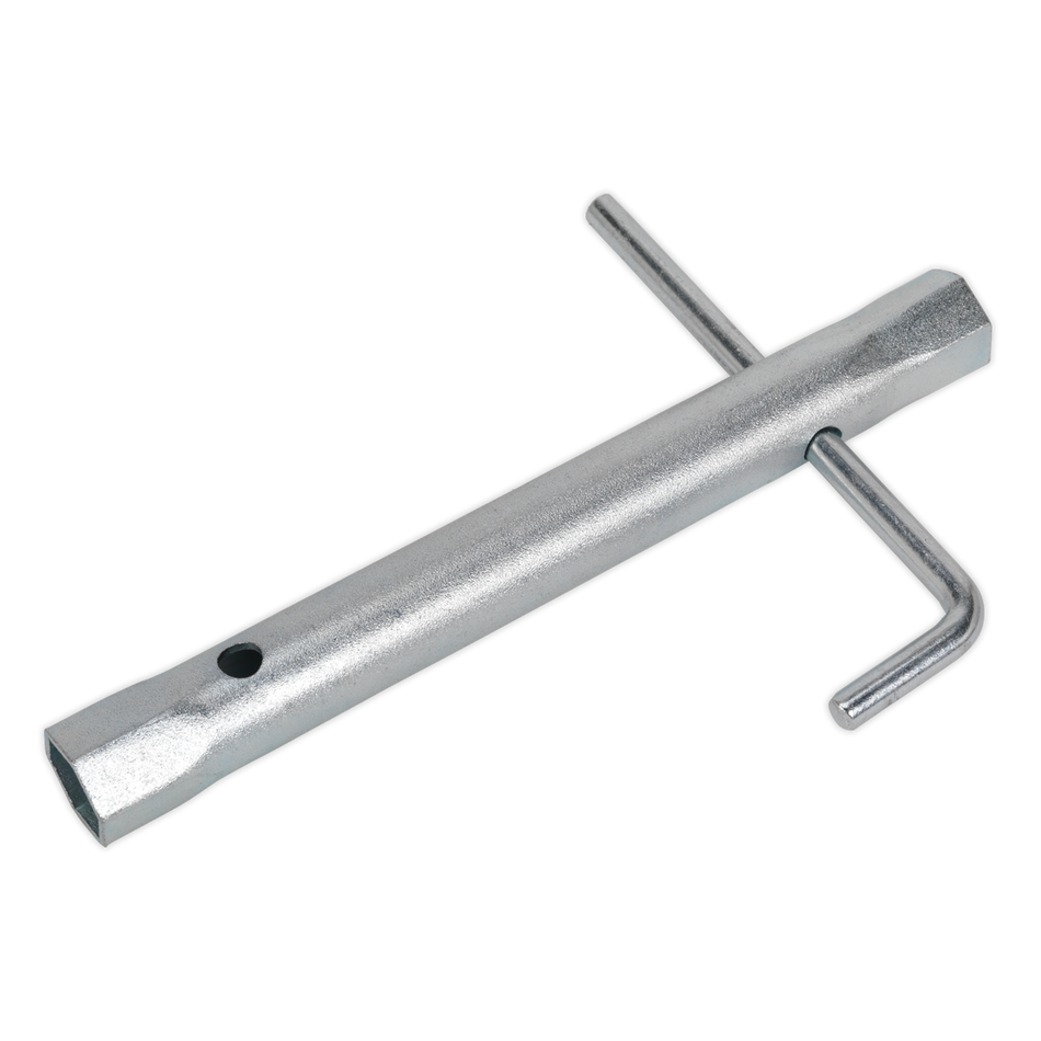 Sealey MS157 16/18mm Double End Long Reach Spark Plug Box Spanner with L-Bar