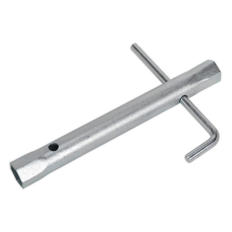 Sealey MS157 16/18mm Double End Long Reach Spark Plug Box Spanner with L-Bar