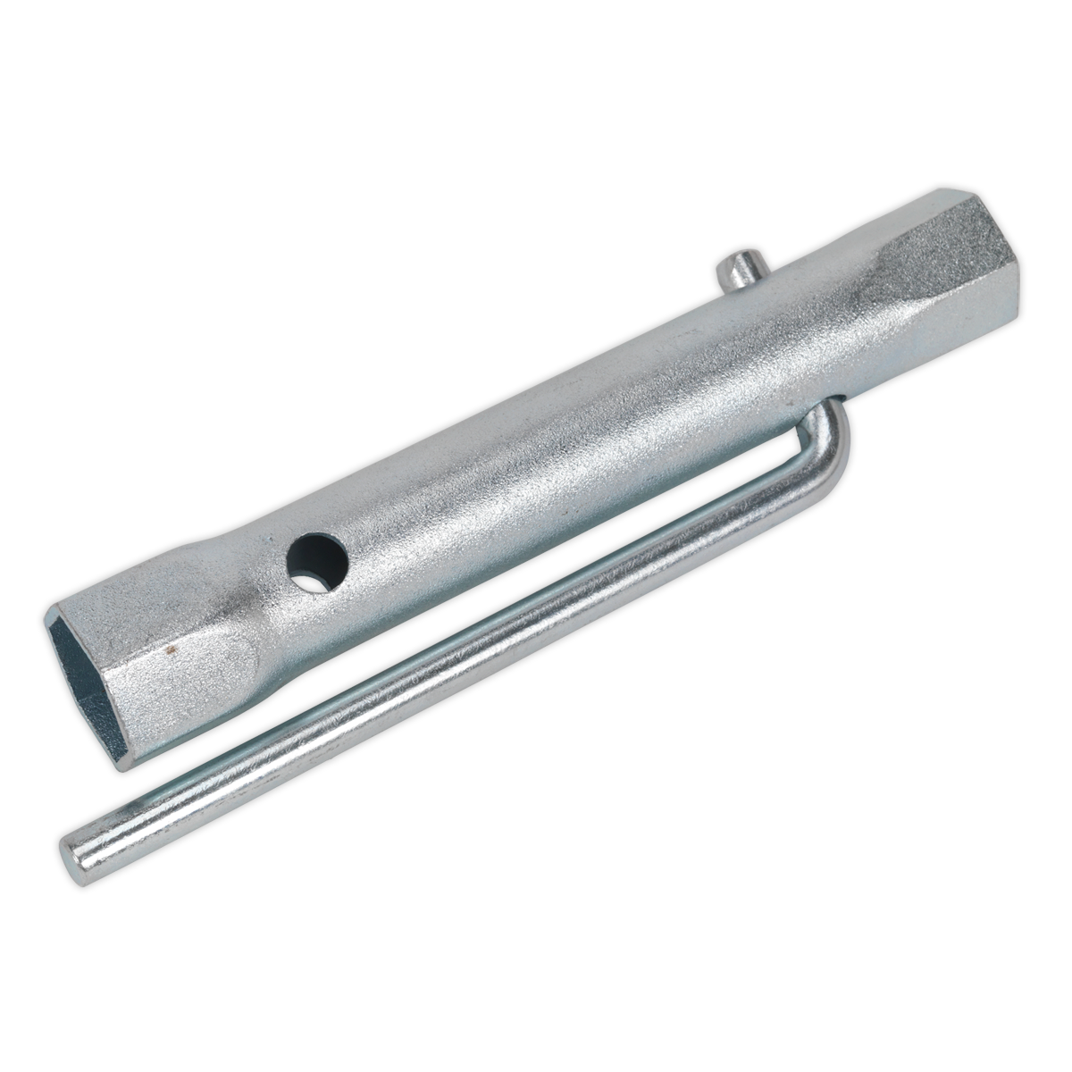 Sealey MS158 17/21mm Double End Long Reach Spark Plug Box Spanner with L-Bar