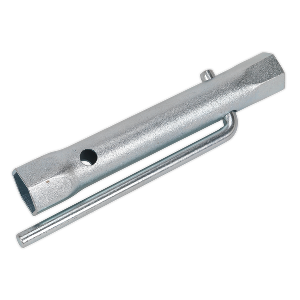Sealey MS158 17/21mm Double End Long Reach Spark Plug Box Spanner with L-Bar