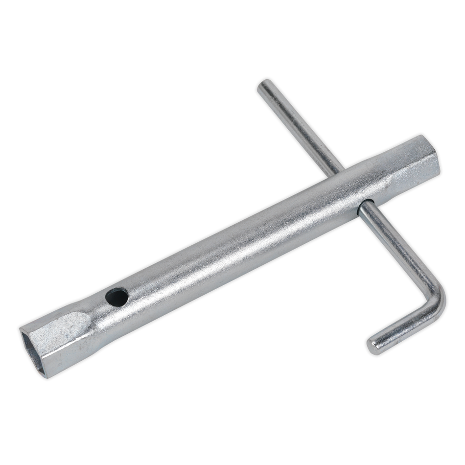 Sealey MS160 14/16mm Double End Long Reach Spark Plug Box Spanner with L-Bar