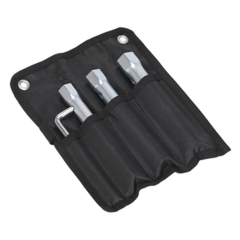 Sealey MS165 3pc Double End Long Reach Spark Plug Box Spanner Set