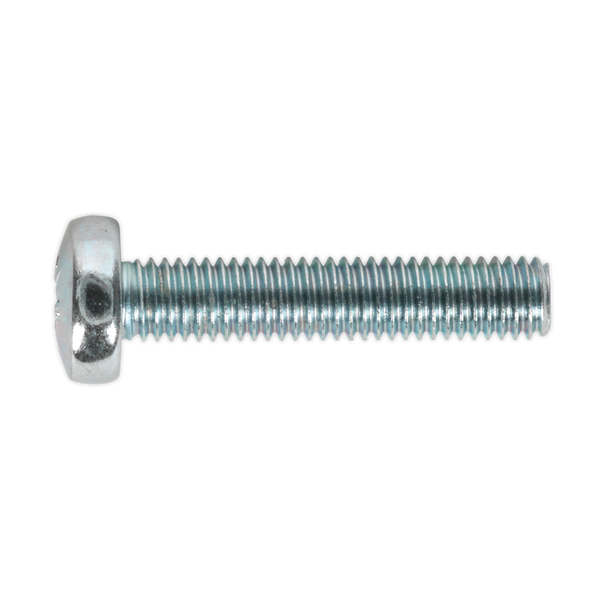 Sealey MSP525 M5 x 25mm Pan Head Pozi Machine Screw DIN 7985Z - Pack of 50