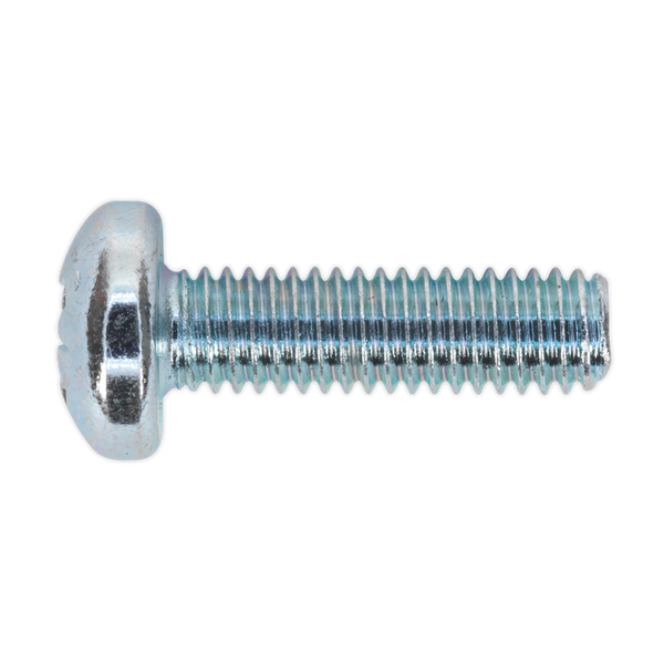 Sealey MSP620 M6 x 20mm Pan Head Pozi Machine Screw DIN 7985Z - Pack of 50