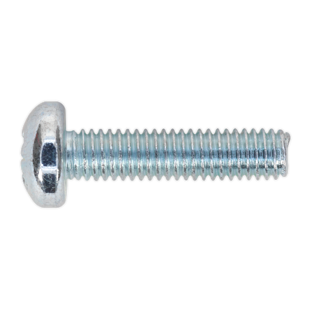 Sealey MSP625 M6 x 25mm Pan Head Pozi Machine Screw DIN 7985Z - Pack of 50