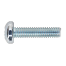 Sealey MSP625 M6 x 25mm Pan Head Pozi Machine Screw DIN 7985Z - Pack of 50
