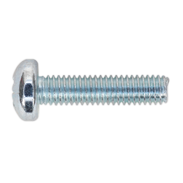 Sealey MSP625 M6 x 25mm Pan Head Pozi Machine Screw DIN 7985Z - Pack of 50